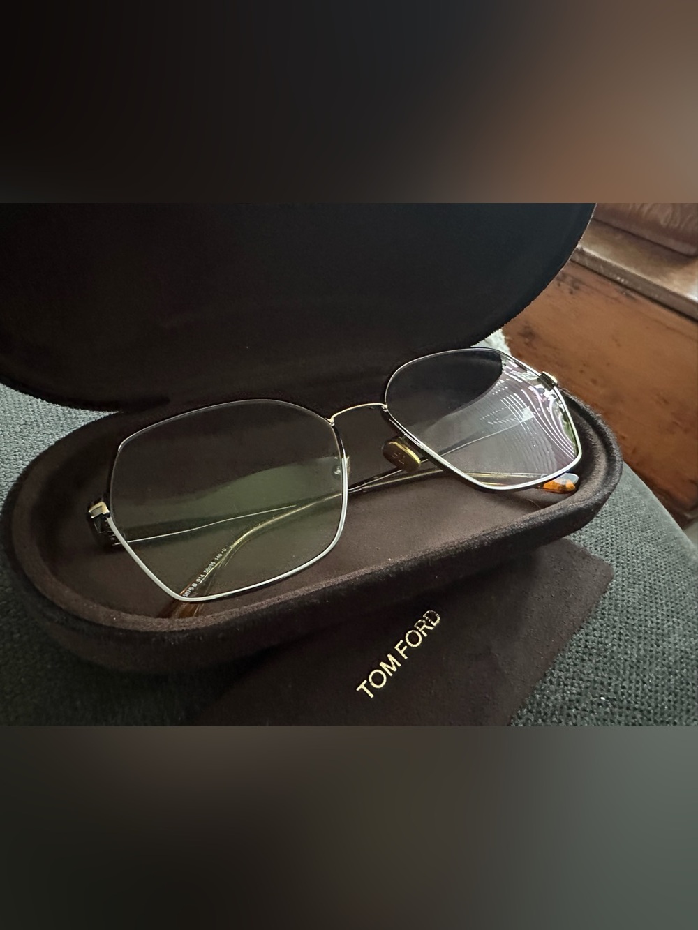 🌞 Tom Ford Gold Geometric Frames